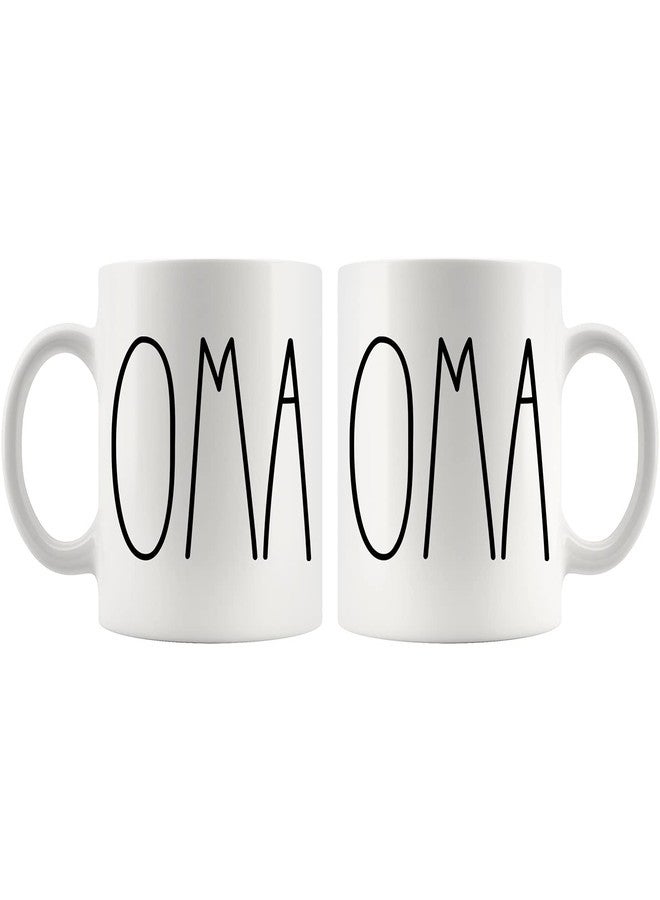 Moon9xx كوب قهوة Moon9xx Oma | مستوحى من أوما راي دان | على طراز راي دان | هدية عيد ميلاد - عيد ميلاد مجيد - عيد الأم | كوب قهوة عائلي، هدية عيد ميلاد لأفضل جدة على الإطلاق، كوب قهوة أبيض 11 أونصة - Image 3