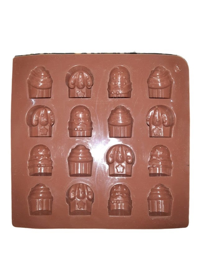 BAKERS 4U قالب سيليكون لصنع أكواب الآيس كريم والشوكولاتة (16 تجويفًا) - Image 1
