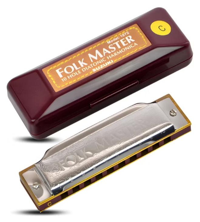 Suzuki Folk Master Harmonica – 10 Holes / 20 Notes – Key of C - Image 1