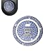 Ferianl Crystal Rhinestone Car Engine Stop Decoration Ring Sticker Sparkling Rhinestone Push Start Button Decorative Cover Bling Interior Accessories for Women Universal for Most Car Blue - Image 2