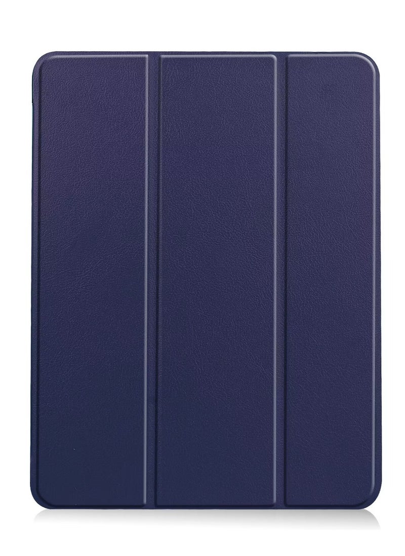 Generic - Case for iPad air 11 Inch 2024/air 4/air 5 with Pencil Holder, Slim Tablet Cover with Soft TPU Back, Auto Wake/Sleep (Dark Blue) - Image 1