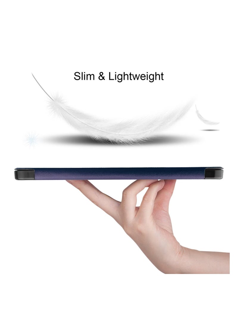 Generic - Case for iPad air 11 Inch 2024/air 4/air 5 with Pencil Holder, Slim Tablet Cover with Soft TPU Back, Auto Wake/Sleep (Dark Blue) - Image 1