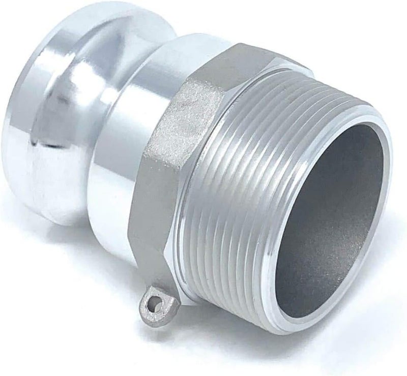 Gloxco Aluminum Type F Cam and Groove Fitting, 2" Male Camlock Adapter x 2" Male NPT (CAM-20-F-AL) - Image 4