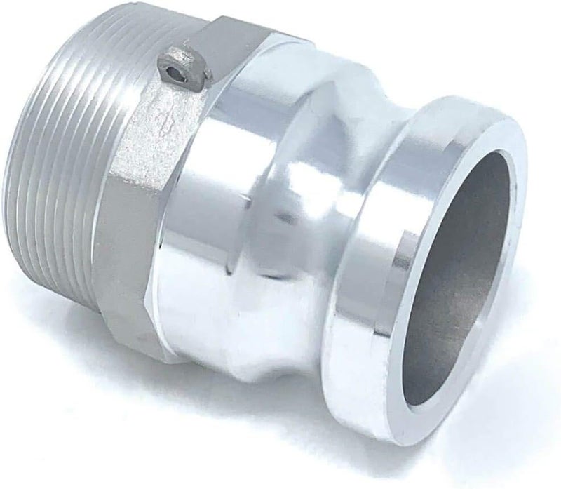 Gloxco Aluminum Type F Cam and Groove Fitting, 2" Male Camlock Adapter x 2" Male NPT (CAM-20-F-AL) - Image 5