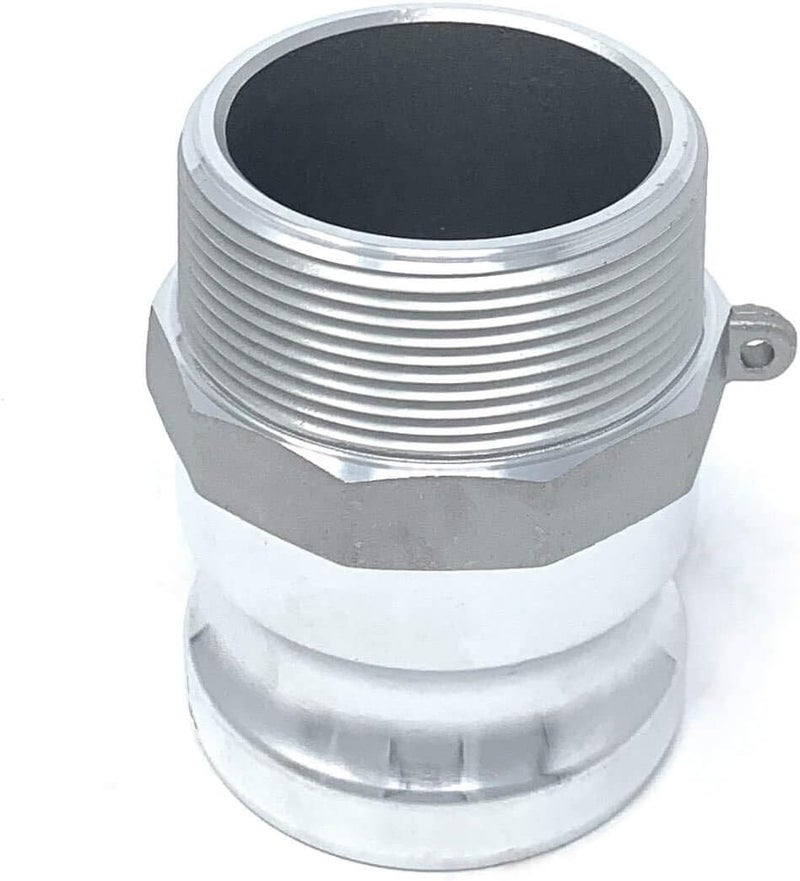 Gloxco Aluminum Type F Cam and Groove Fitting, 2" Male Camlock Adapter x 2" Male NPT (CAM-20-F-AL) - Image 3