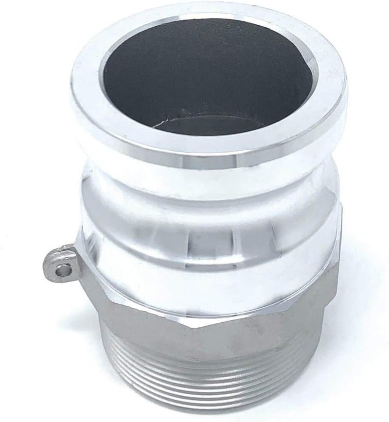 Gloxco Aluminum Type F Cam and Groove Fitting, 2" Male Camlock Adapter x 2" Male NPT (CAM-20-F-AL) - Image 1