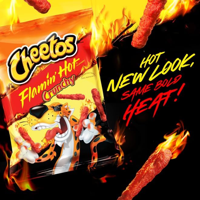 Cheetos تشيتوس فلامين' هوت سناكس بنكهة الجبنة المقرمشة، أكياس 1 أونصة، عبوة من 40 - Image 4