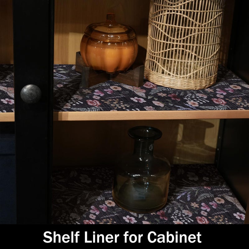 Amiitay 24IN x 10FT Butterfly Shelf and Drawer Liner for Kitchen Cabinets, Non-Adhesive and Strong Non-Slip Floral Shelf Cabinet Drawer Liners for Kitchen, Waterproof Cupboard Liners,Easy to Clean - Image 4
