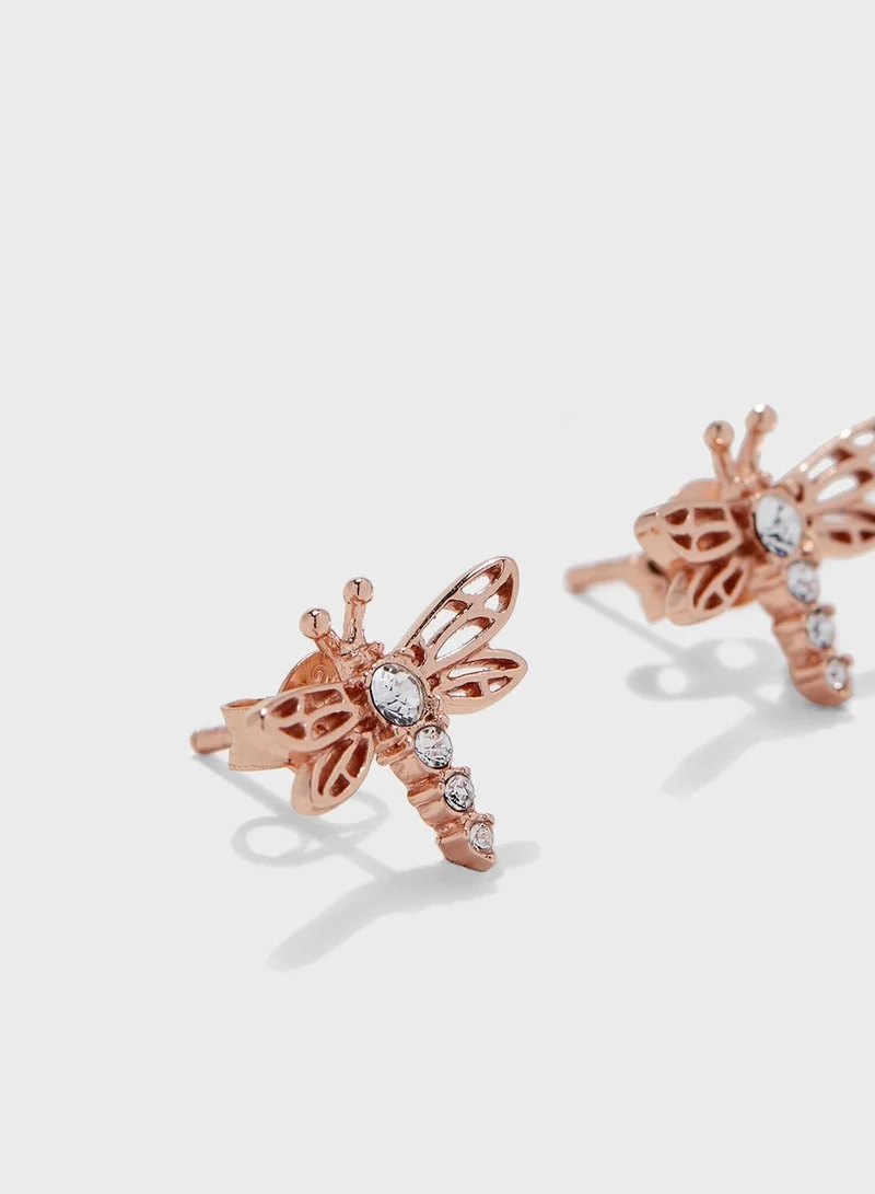 OLIVIA BURTON OBJAME146 Dancing Dragonfly Stud Earrings