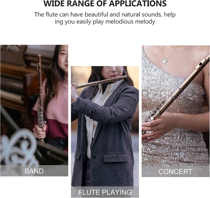 comfrt Metal Flute Stainless Steel 8 Hole Traditional Chinese Musical Instrument Vintage Flute Dizi with Chinese Knot - Image 5