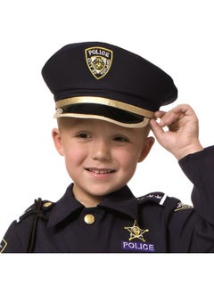Dress Up America Dress Up America Police Hat for kids  Blue Cop Hat for Children  Police Costume Accessory  - Image 1