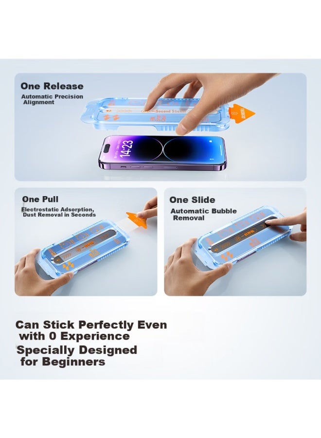 Smartdevil Apple 13/14 Tempered Glass Screen Protector For Iphone 13/14, 16e Hd 13pro Anti-explosion Anti-blue Light Anti-fingerprint Smooth Touch Earpiece Dustproof 2-pack - Image 3