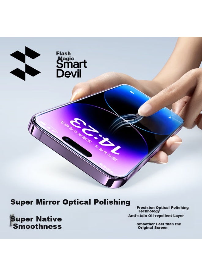 Smartdevil Apple 13/14 Tempered Glass Screen Protector For Iphone 13/14, 16e Hd 13pro Anti-explosion Anti-blue Light Anti-fingerprint Smooth Touch Earpiece Dustproof 2-pack - Image 4