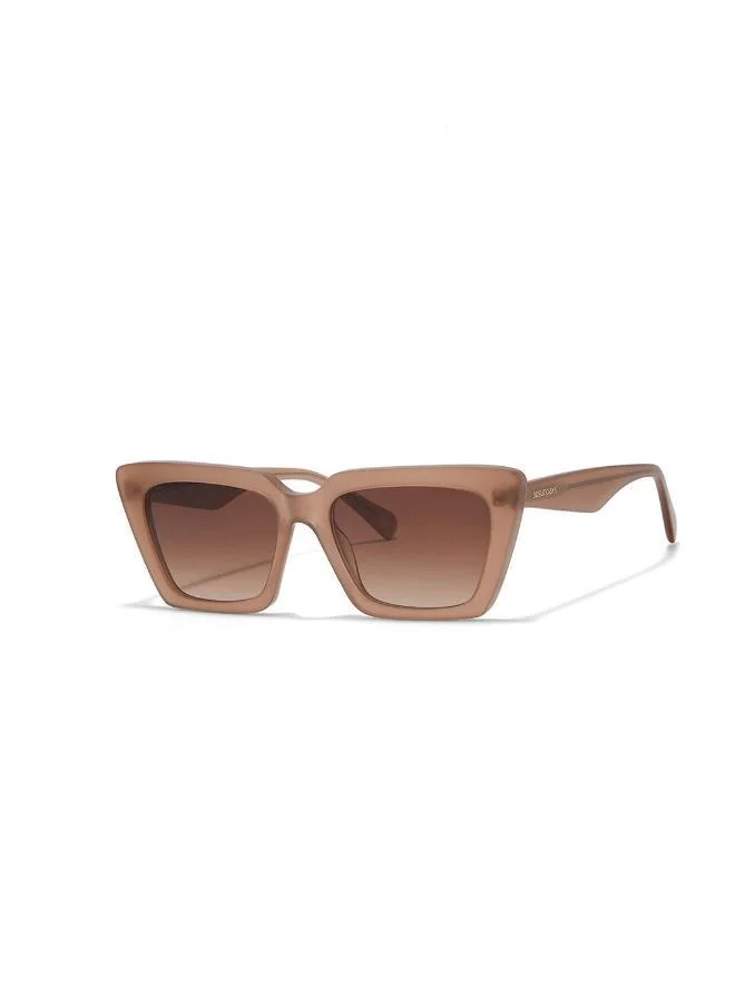 30Sundays Ember,Women Sunglasses, Cat Eye Sunglasses, UV Protection: UV400 (Beige,Brown)
