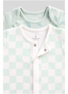 mothercare Checked Rompers - 2 Pack  - Image 3