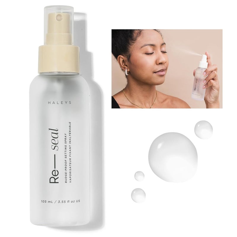 Reseal Setting Spray  16Hour AllDay Hold  Prebiotics  Antioxidants  OilControl Hydrating Setting Spray  UltraFine Mist for Natural Finish  Lightweight NonSticky Formula by Haleys