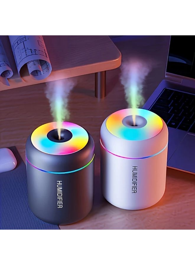 Black USB Essential Oil Diffuser Humidifier With Night Light Cold Mist For Bedroom Car - Image 2