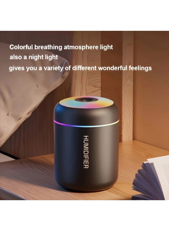 Black USB Essential Oil Diffuser Humidifier With Night Light Cold Mist For Bedroom Car - Image 5