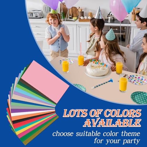YSYJ 12 Pack Beige 54 x 108 Inch Disposable Plastic Tablecloths Rectangular Table Cloth Plastic Table Cover for Parties - Image 5