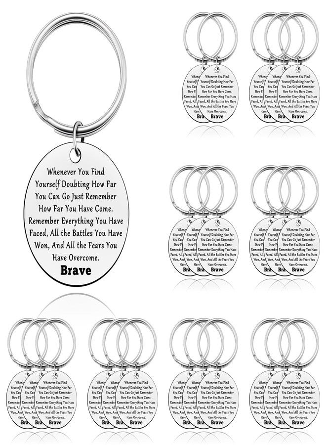 Baipilu 24 PCS Cancer Awareness Gift Encouragement Keychain AA Recovery Gifts Surgery Recovery Gift for Women Breast Cancer Survivor Fighter Gifts - Image 1