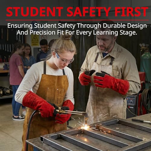vclpower Welding Gloves 16 Inches 932°F Extreme Heat Fire Resistant Leather Forge Gloves for Mig, Tig, Stick, BBQ, Fireplace, Wood Stove, Furnace, Animal Handling, Handling Dry Ice - Safety Work 2XL - Image 4