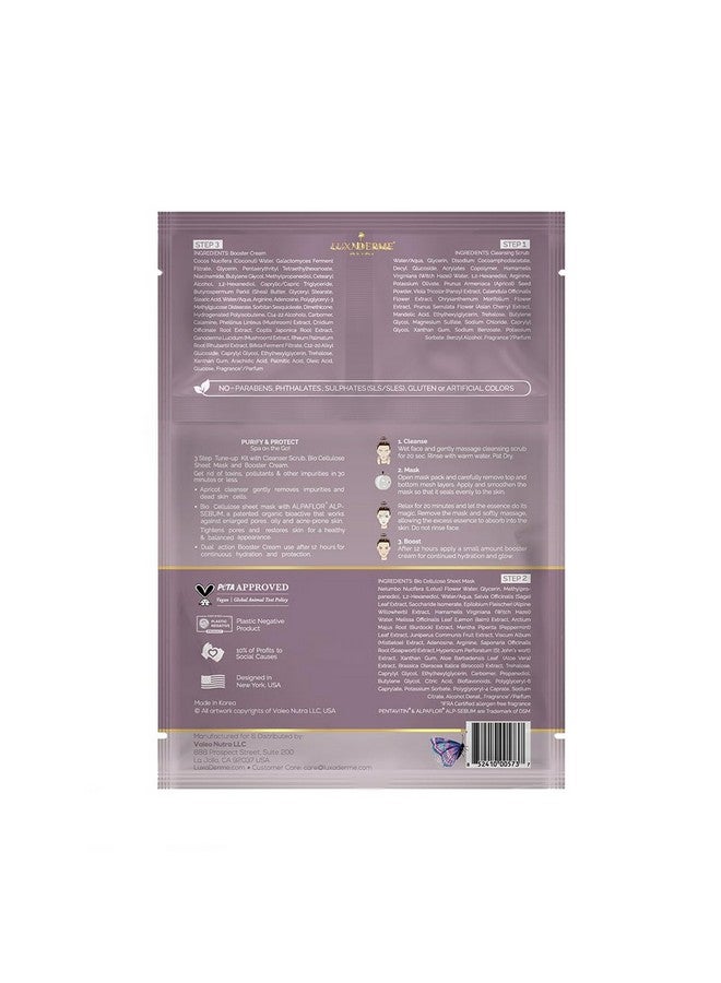 LuxaDerme 3 Step Facial Kit | Purify & Protect | For Oil & Acne Prone Skin | Get Clear And Glowing Skin | Korean Facial Kit (Pack Of 1)  - Image 2