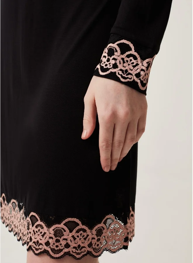 Ovs Ovs Viscose Nightdress With Lace