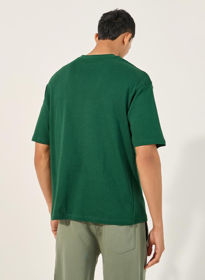 Styli Slogan Embroidered Crew Neck T-Shirt  - Image 4