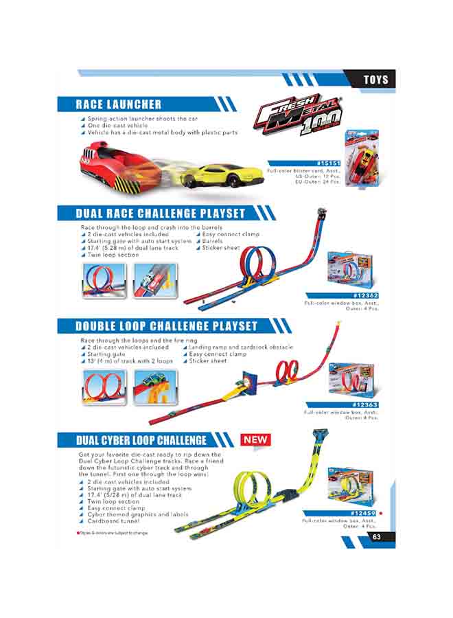Maisto لعبة تحدي سباق مزدوج سيبرنات المعدنية الطازجة 100 للأطفال من سن 5 سنوات فما فوق مع مجموعة مسار سيارات اللعبة، مجموعة بناء المسار والإكسسوارات - Image 4