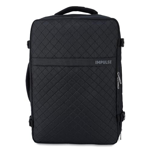 Impulse Vission V2 40L Unisex Water Resistant Travel 4 Compartment Laptop Backpack With USB Charging Port - Office/School/College/Business Bag Fits Up to 16 Inch Laptop (Black) - 1 Year Warranty - Image 1