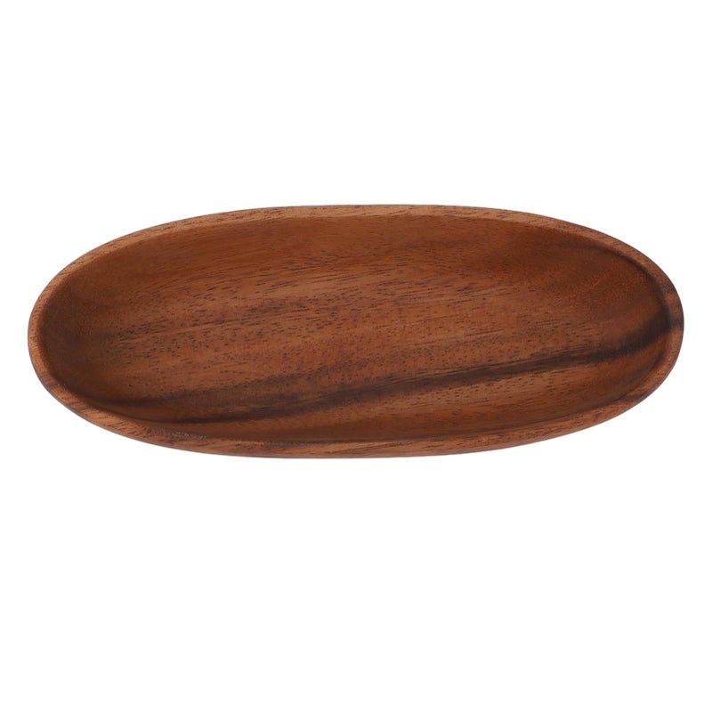 Wooden Salad Bowl Small Size Large Capacity Boat Shaped Serving Bowl for Food Fruits Snack - Image 2