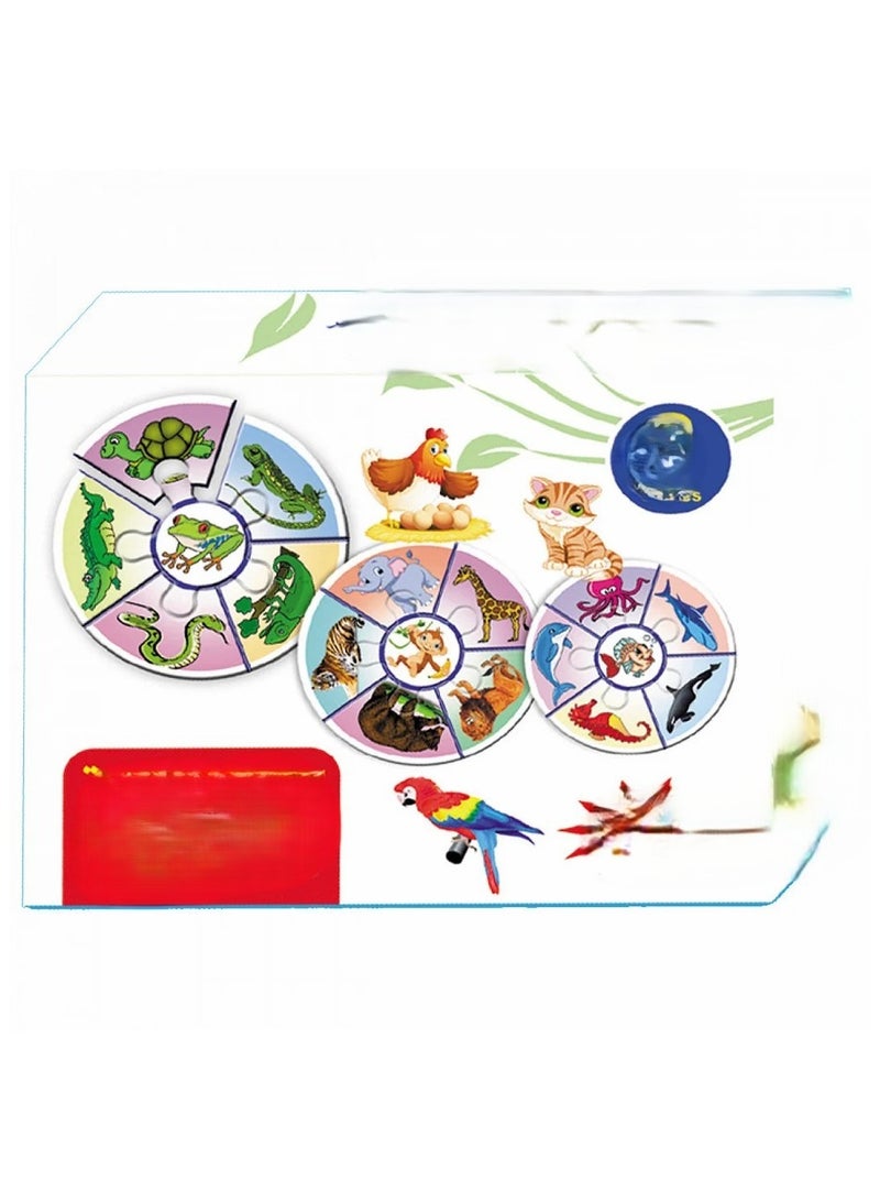 Smart Circle Puzzle Game for Kids - Animal Wooden Educational Toy