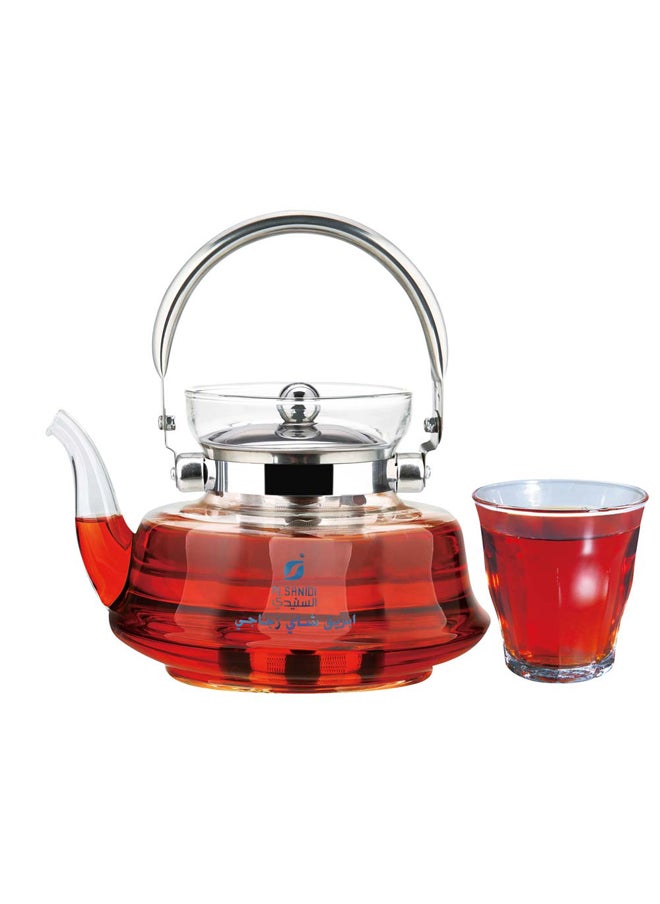 AL SANIDI Glass teapot, Teapot, Transparent , capacity 1200 ml  - Image 4