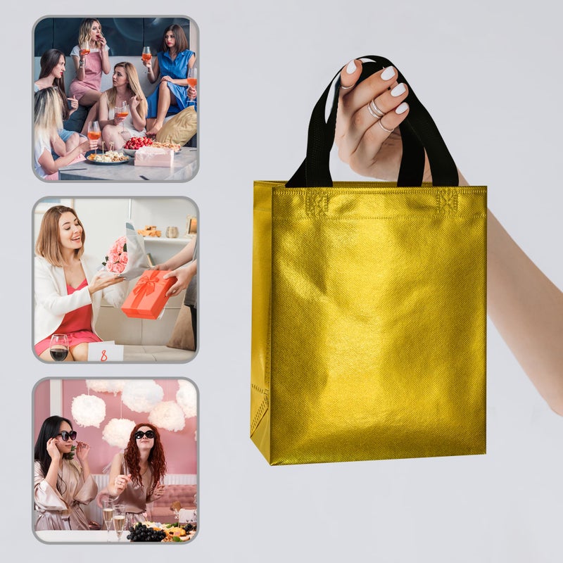 BLEWINDZ 100Pcs Medium Gift Bag Bulk â€“ 10.2" Reusable Gift Bag with Handles - Ideal as Party Favor Bags, Shopping Bags (10 Colors) - Image 2