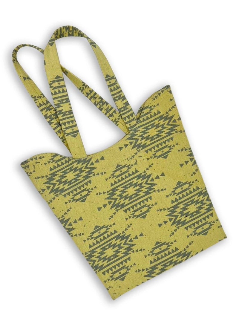 Gharibo Bags casual printed linen tote bag W230011A - Image 1