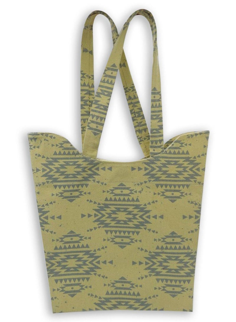 Gharibo Bags casual printed linen tote bag W230011A - Image 2