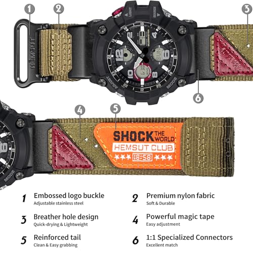 DAVILANE Watch Band Strap for Casio G-shock GG-1000/GWG-100/GSG-100,Super Rugged Nylon Sports Strap - Image 5