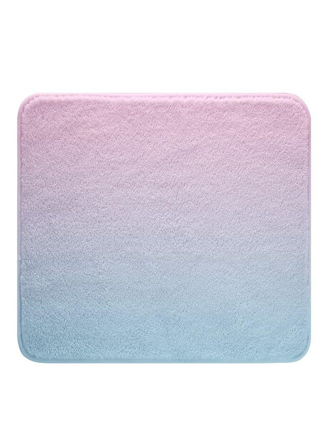 Feelyou Ombre Bath Mat for Kids, Boys, Children - Abstract Art Design - 16"x24" - Pink, Blue - Non-Slip, Ultra Soft, Modern - Image 1