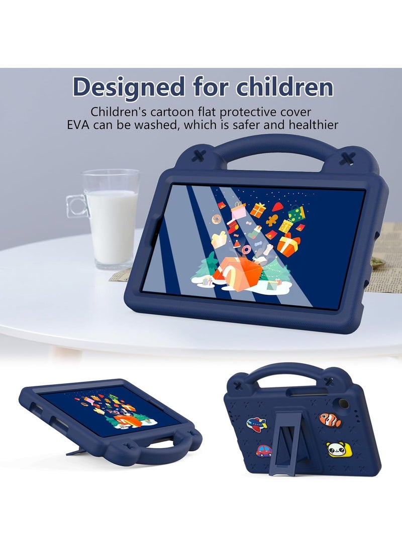 Compatible with Samsung Galaxy Tab A9 (2023), Shockproof Protective Case with Shoulder Strap Handle Holder, Lightweight EVA Kid-friendly, Drop Resistant (Navy Blue) - Image 3