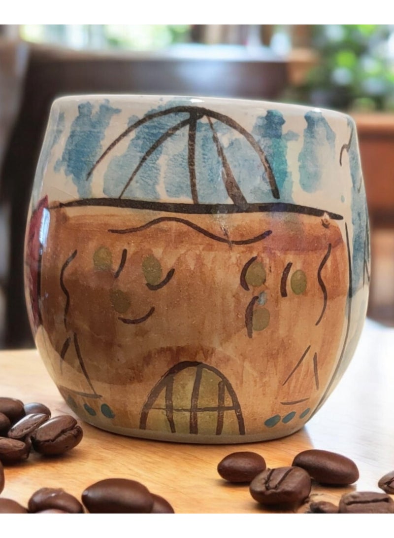 color zone pottery 200ml Ceramic and Pottery Mug, Microwave Safe, Handmade  - Image 1
