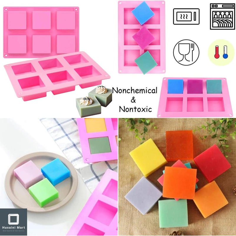 Husaini Mart HUSAINI MART 1 Pack Square Baking Silicone Mold for Cake Teacake Chocolate Desserts Cheesecake Cornbread Brownie Blancmange Pudding Soap Candle Making Resin Epoxy Casting Wax Crafting Projects  - Image 4