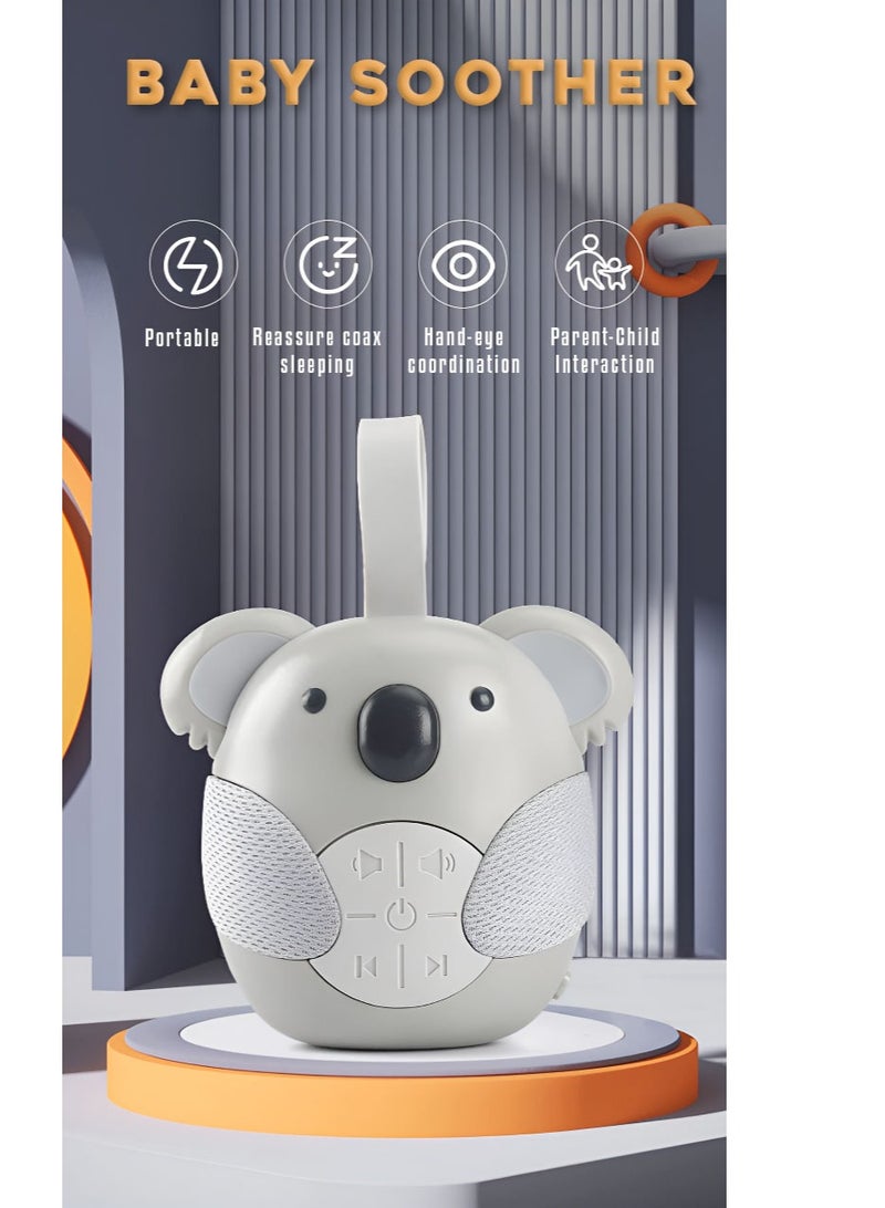 Koala Bear Baby Soother with 10 Light Music Songs 2 Natural Sounds 2 Lullabies Silicone Strap for Infants Toddlers - Image 5