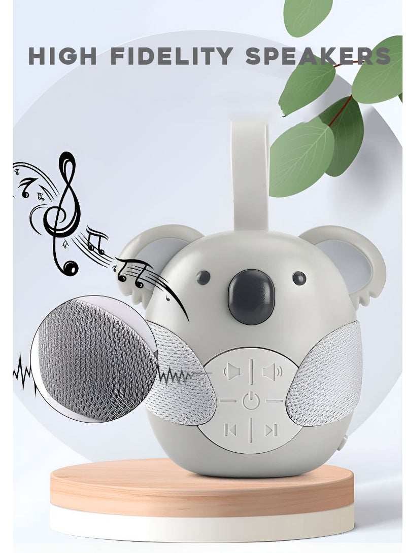 Koala Bear Baby Soother with 10 Light Music Songs 2 Natural Sounds 2 Lullabies Silicone Strap for Infants Toddlers - Image 4