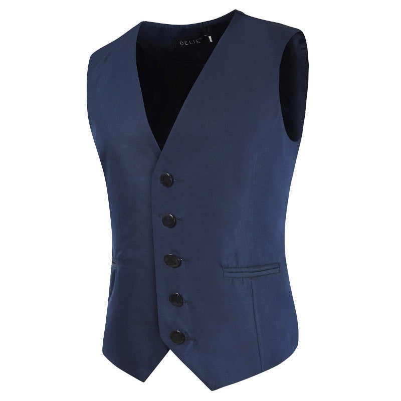 2025 Summer Men'S Trendy Korean Style Slim Vest Jacket Suit Vest Large Size 5Xl Vest 8702 - Image 1