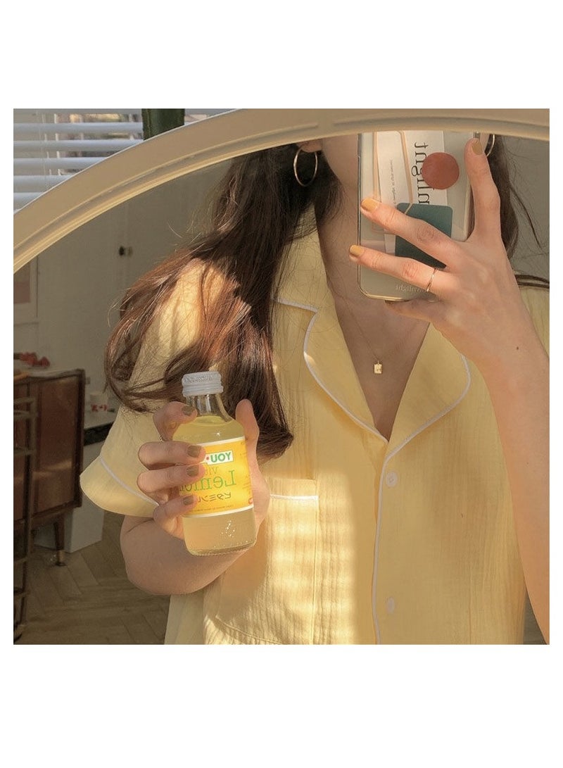 Women Pajamas Set Short Sleeve Sleepwear Button Down Nightwear Soft Summer Loungewear For Ladies  - Image 2