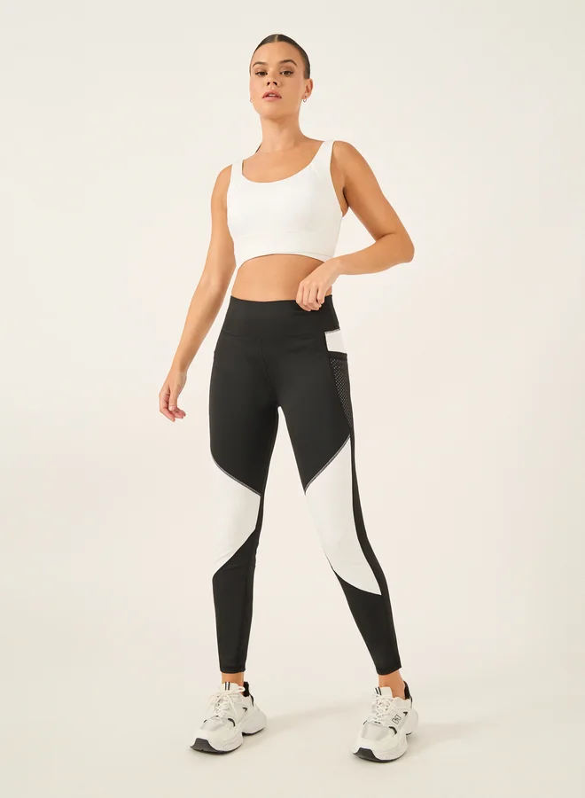 Styli Styli Color Block Pocket Detail Leggings