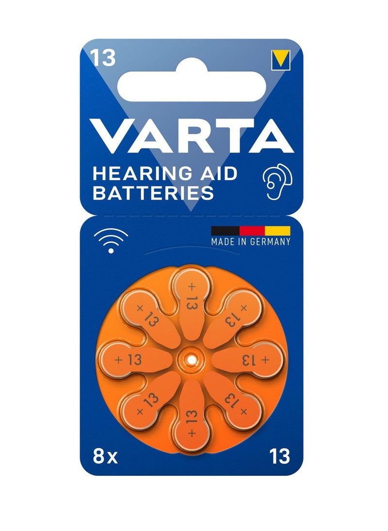 VARTA Hearing Aid Batteries, Yellow Type 13 , PR48 , 1.45V , 6 pes, Custom Made, high hearing level, mercury-free, Made in Germany  - Image 1