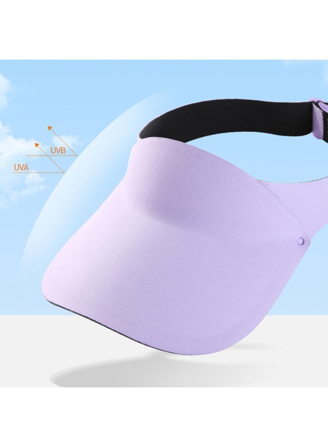 Kids Sun Visor Cap 2-Pack, Pink & Purple, UV Protection, Quick-Dry, Adjustable for Ages 4-12 - Image 5