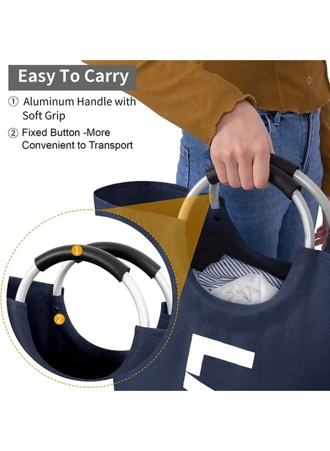 Large 82L Red Collapsible Laundry Basket Bag with Padded Handles Freestanding Clothes Hamper Easy Storage - Image 5