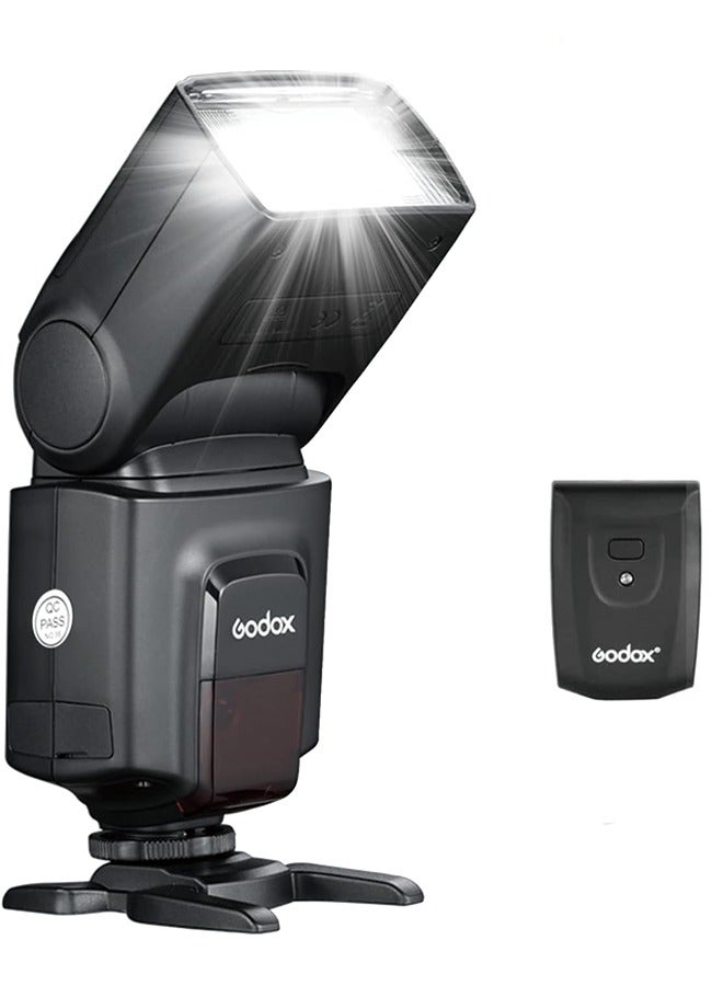Godox TT560II Wireless 433MHz GN38 Camera Flash Speedlite Light with Built-in Receiver with RT Transmitter Compatible for Canon Nikon Sony Olympus Pentax Fuji DSLR Cameras with Standard Hot Shoe  - Image 1